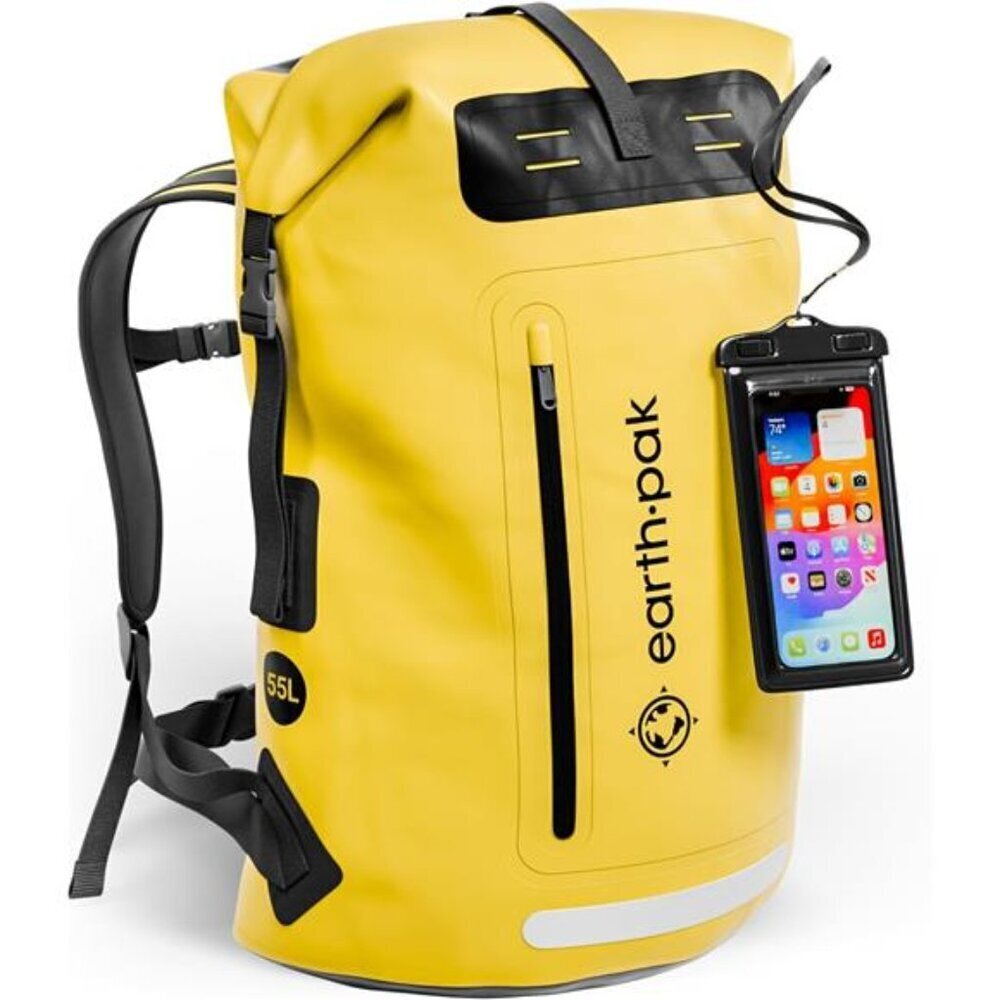Heavy Duty Waterproof Backpack Roll-Top Hiking Bag
